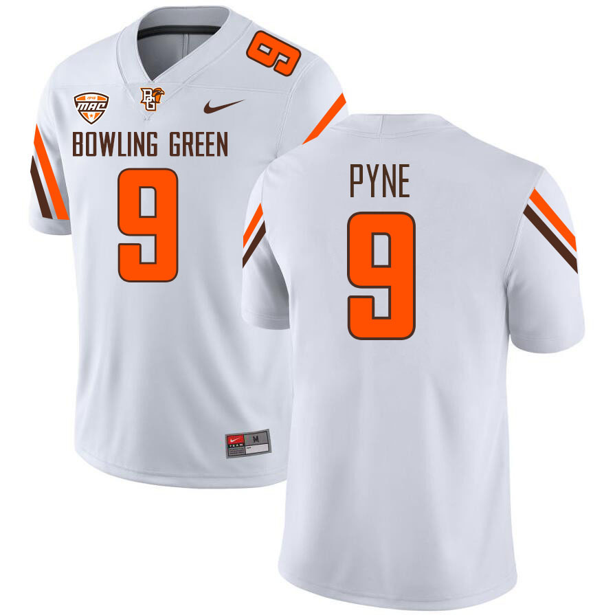 Bowling Green State Falcons #9 Drew Pyne College Football Jerseys Stitched-White